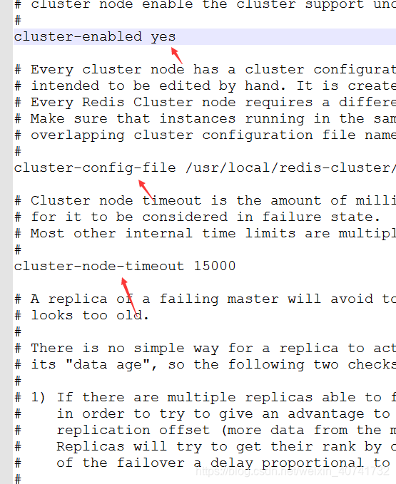 Cluster configuration items