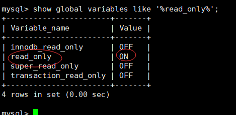 mysql从库设置为只读