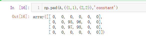 numpy pad 2D operation, the picture is simple and direct