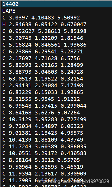 Python实现标准.xyz文件导出_.xyz格式文本编写-CSDN博客