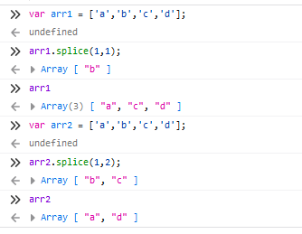 splice 删除元素 用法