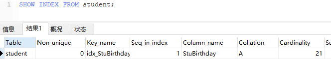 Index query