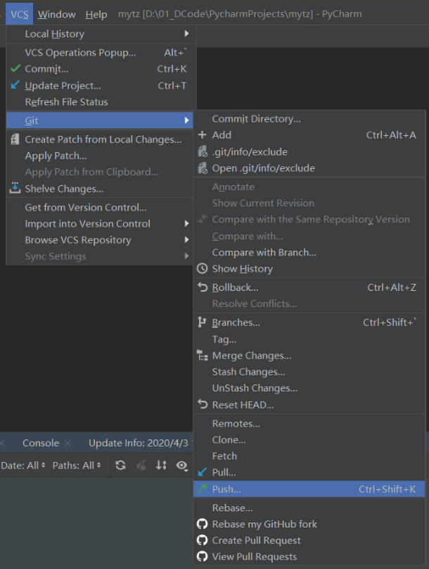 【pycharm】 git 版本管理 branches 和 tag 的使用_pycharm git tagCSDN博客