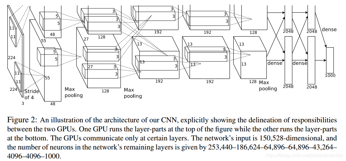 AletNet structure in the original paper