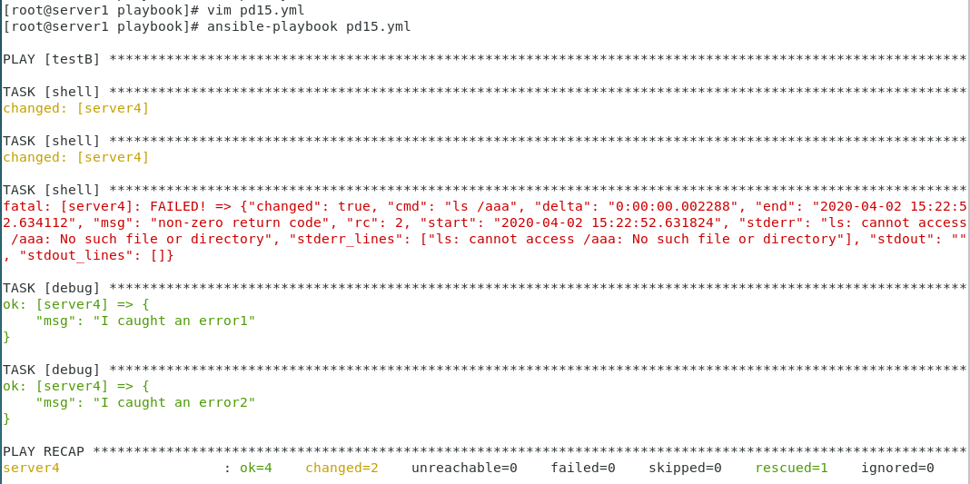 自动化运维playbook（ansibleblock及playbook中的错误处理）_ansible playbook 输出错误CSDN博客