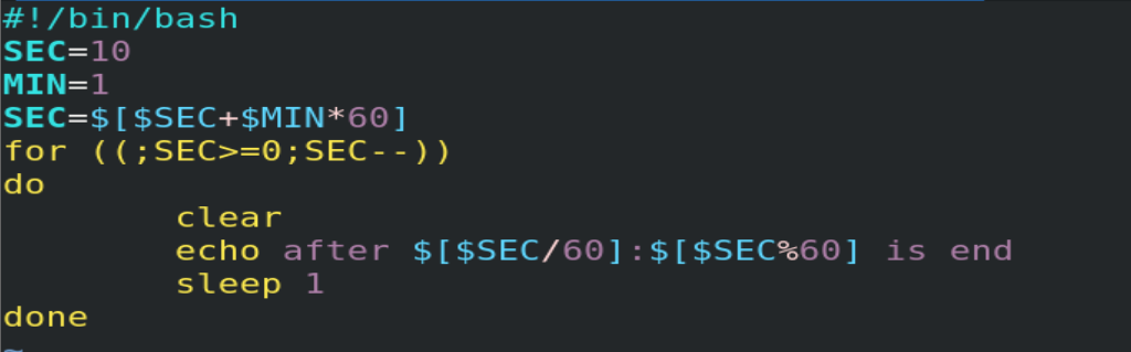 Shell中的运算 10秒倒计时 1分10秒倒计时 Aimee C的博客 Csdn博客 Bash倒数10s