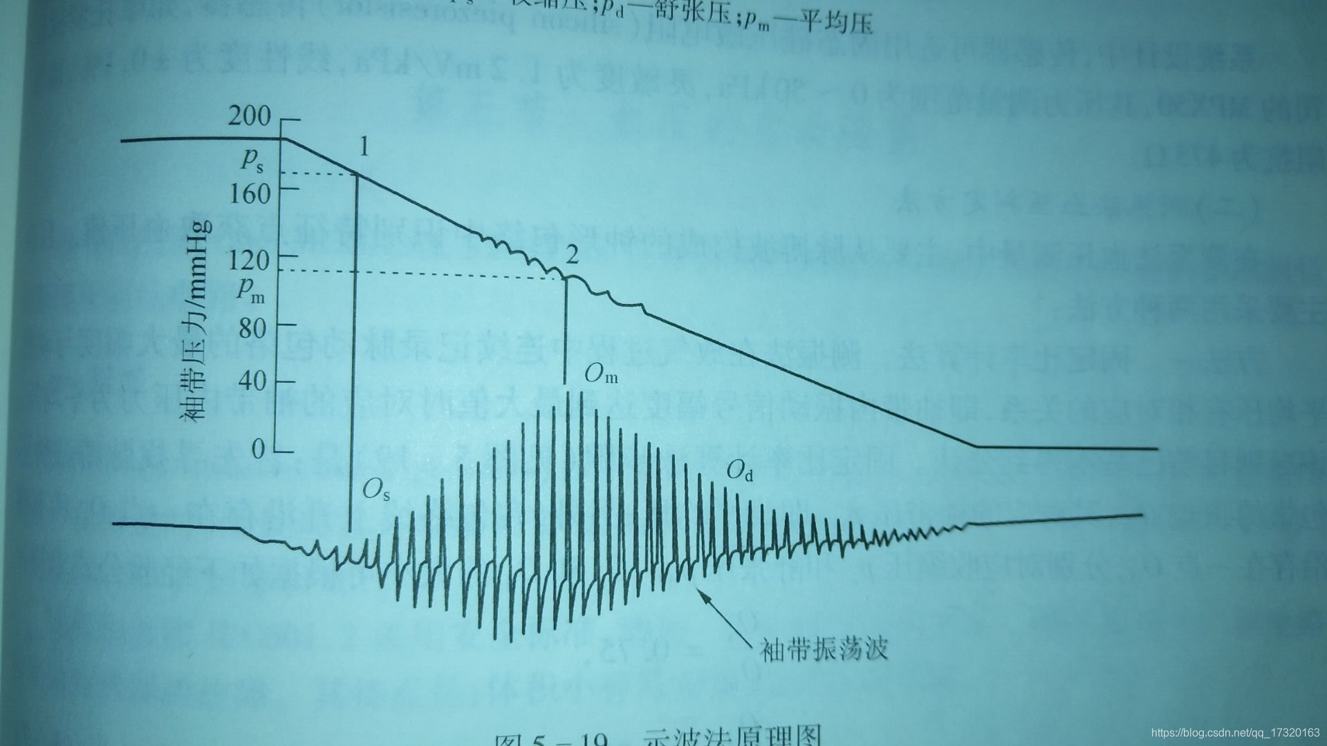 基于放气过程的示波法测量血压的原理图