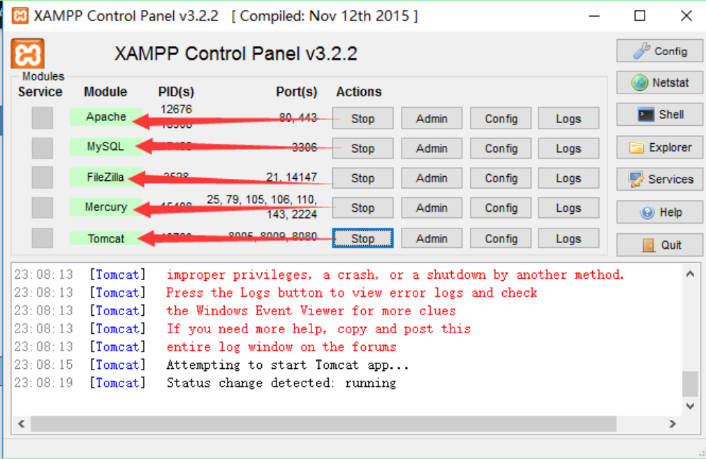 xampp apache problem detected