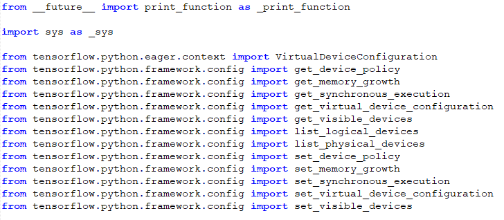 tf.config.list_logical_devices报错module 'tensorflow_core._api.v2.config' has no attribute 'list_**