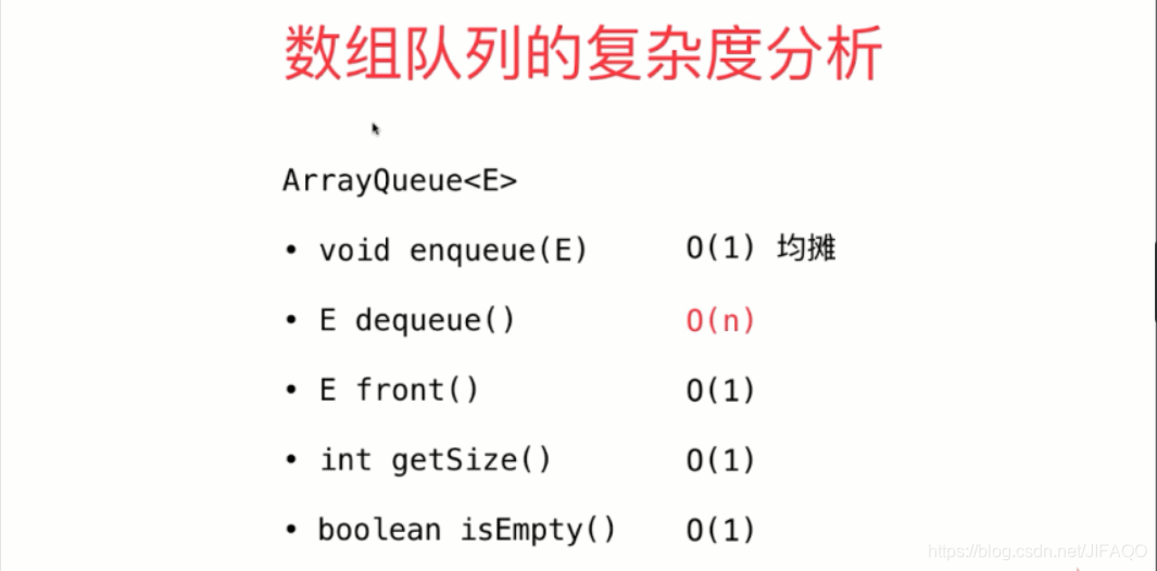 数组队列的复杂度分析