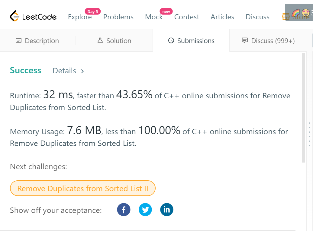 leetcode【82，83】Remove Duplicates from Sorted List I / II_leetcode 83remove  duplicate_凡凡.cs的博客-CSDN博客