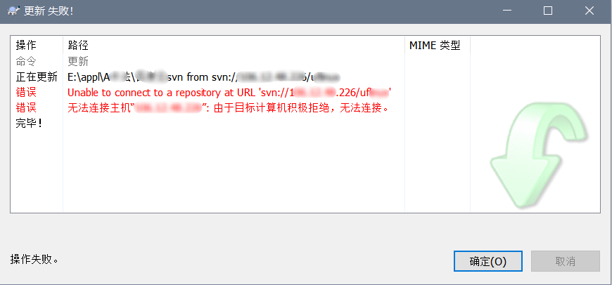 关于【在linux上svn由于目标计算机积极拒绝无法连接】问题修复_