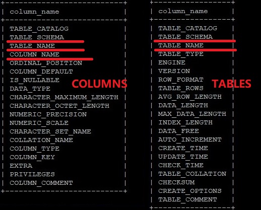 COLUMNS&TABLES