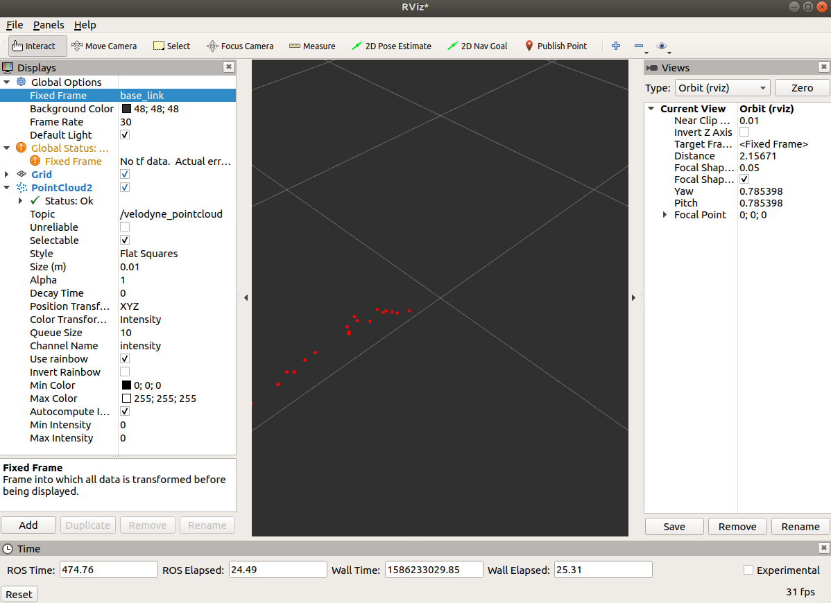 ROS学习笔记——Gazebo仿真32线velodyne雷达并在rviz显示点云数据_libgazebo_ros_velodyne_laser