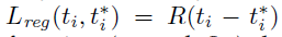 Lreg（ti; t i）= R（ti􀀀t i）