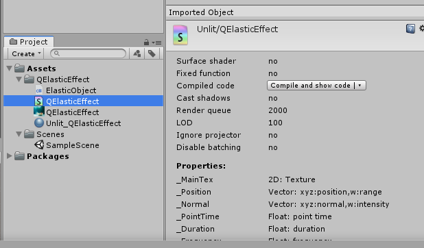 Unity Shader 之实现点击物体，物体来回弹的（Q弹，橡皮擦效果）简单 