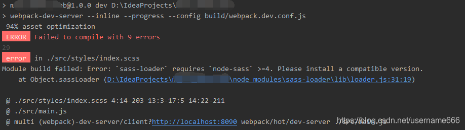 Module build failed: Error: `sass-loader` requires `node-sass` >=4 ...