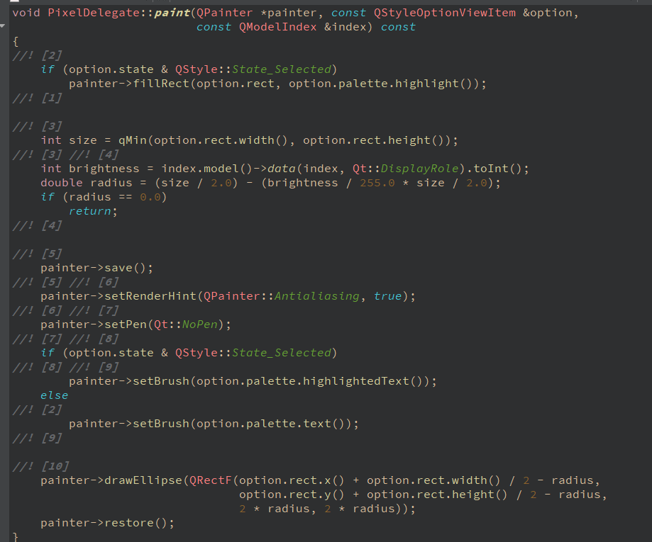 Qt 用 MVD(model view delegate) 模式 把图片变为灰度像素点 [官方Example]_mvd模式CSDN博客