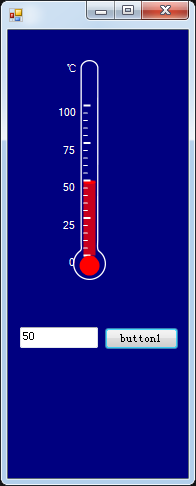 c# winform 简单温度计实现