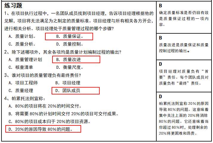 IT项目管理 第七章 保证项目质量