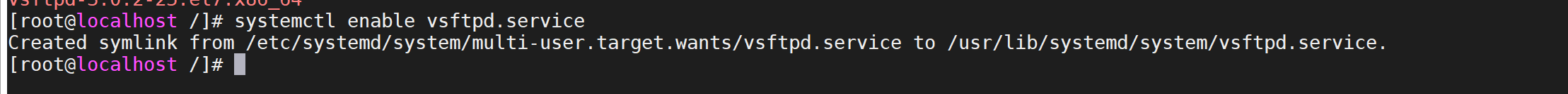 systemctl enable vsftpd.service