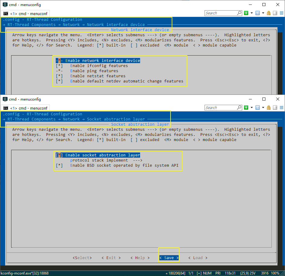 启用netdev组件