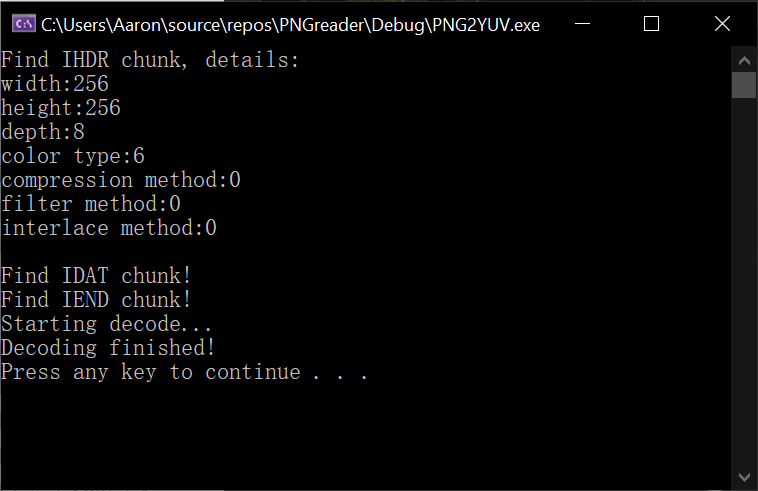 数据压缩学习实验（三）PNG文件读取及转换至YUV色彩空间的C++实现_c++怎么把png图像变成yuv格式-CSDN博客