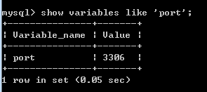 Show variables. Show Table.