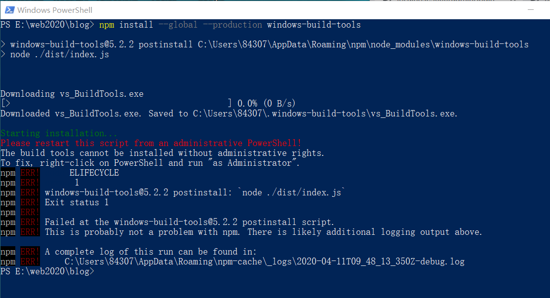 Please restart this script from an administrative PowerShell!-CSDN博客