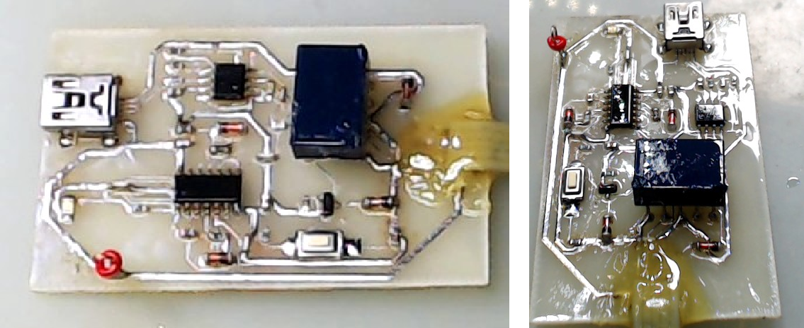 ▲ Test circuit board after rapid plate making