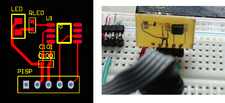 ▲ Placa de circuito de prueba