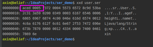 [外部リンク画像の転送に失敗しました。オリジンサイトにはアンチリーチリンクメカニズムがある可能性があります。画像を保存して直接アップロードすることをお勧めします（img-0qdxA1YY-1586689192840）（serialization / xxd.png）]