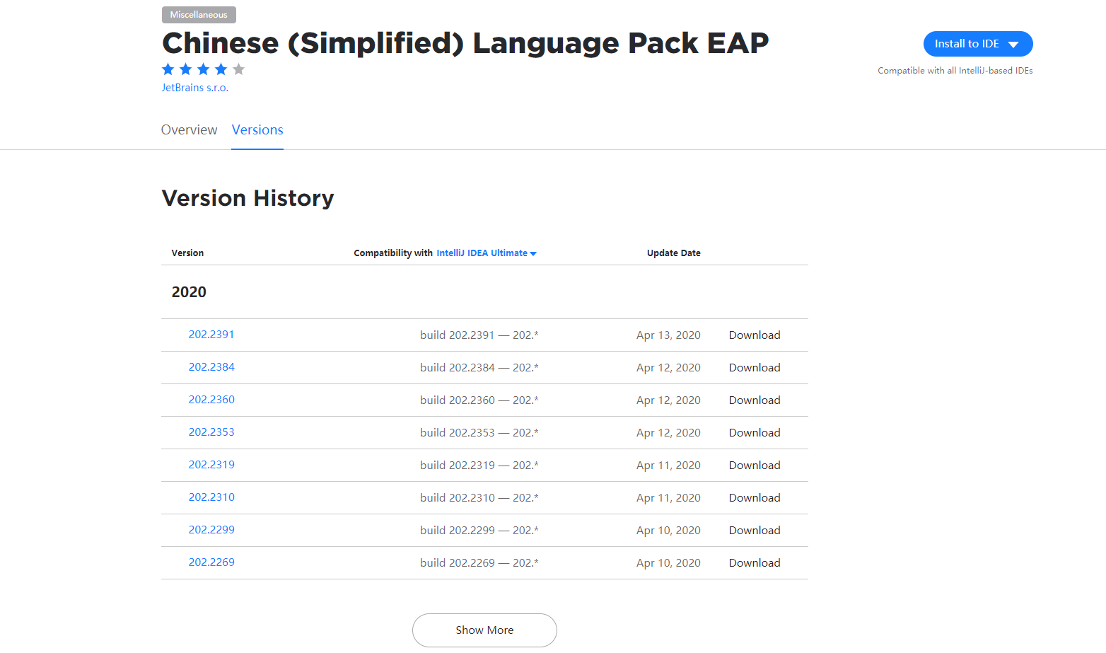 IDEA 2020.1 搜索不到Chinese ​(Simplified)​ Language Pack EAP，无法安装开发工具Zjl915900的博客-