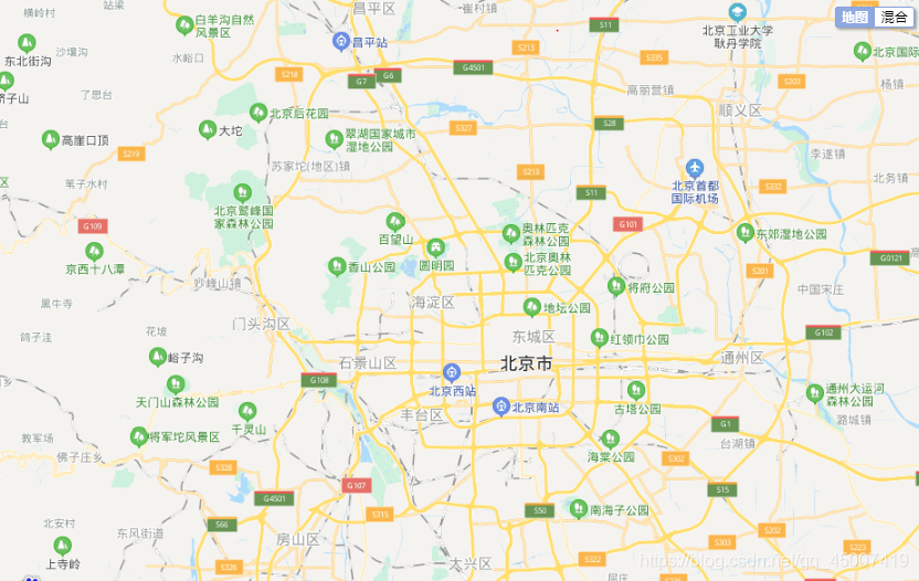 2D地图北京市