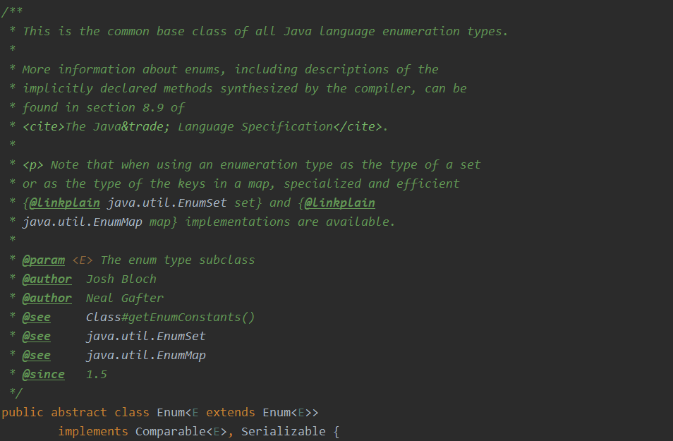 Understanding of the java enumeration class - Programmer Sought