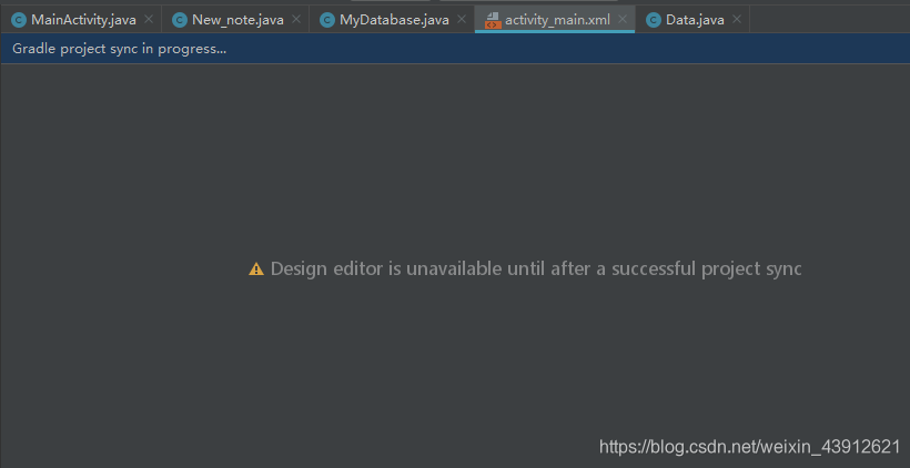 Android Studio Design Editor Is Unavailable Until Next Gradle Sync