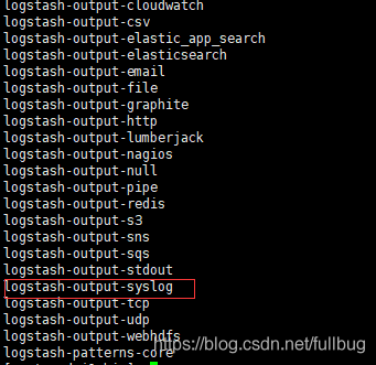 logstash-plugin list