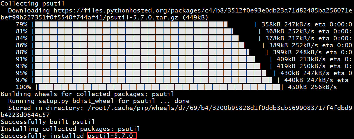 pkg_resources.DistributionNotFound: The ‘psutil＞=5.6.1； platform_python_implementation== 报错解决