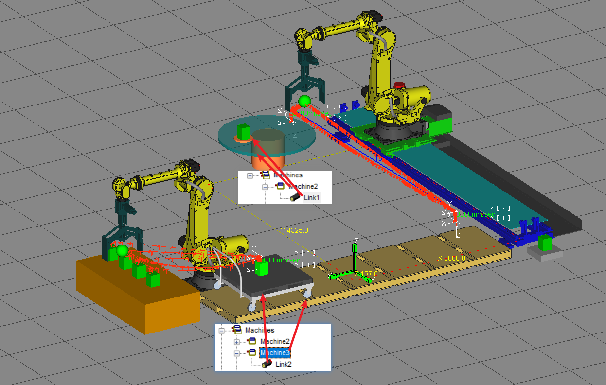 [ROBOGUIDE simulation]: Dual robot multi-table workstation with ...