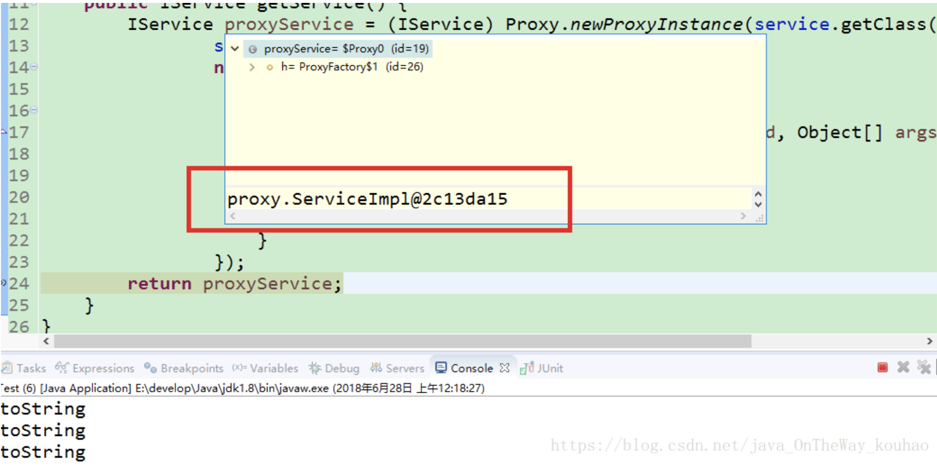 使用动态代理，在Debug模式下，代理对象显示为null的分析_java 代理對象 debug null-CSDN博客