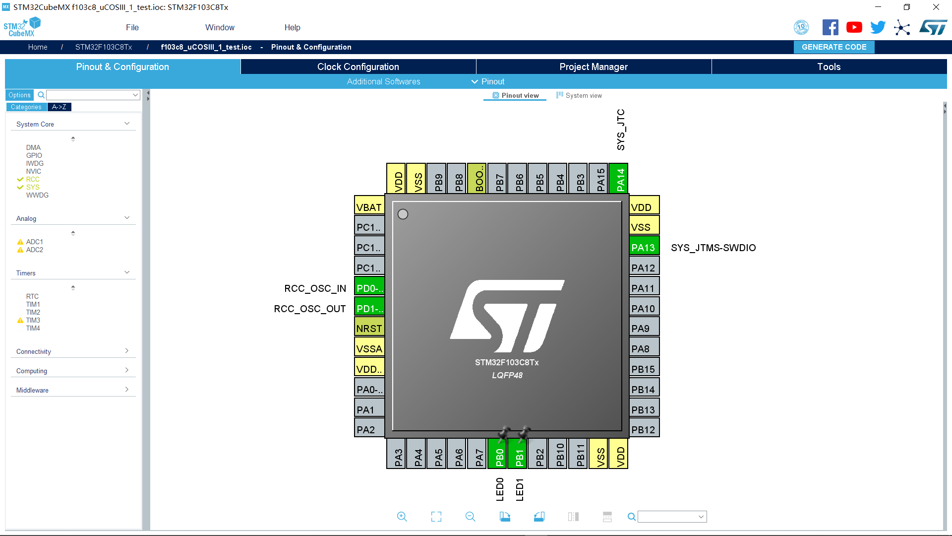 STM32F103C8T6移植uC/OS-III基于HAL库超完整详细过程网络带火星的小木条的博客-