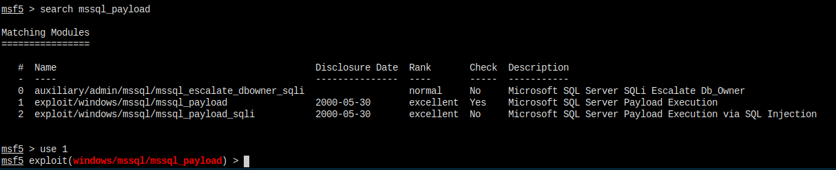 mssql payload