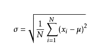 Variance calculation formula