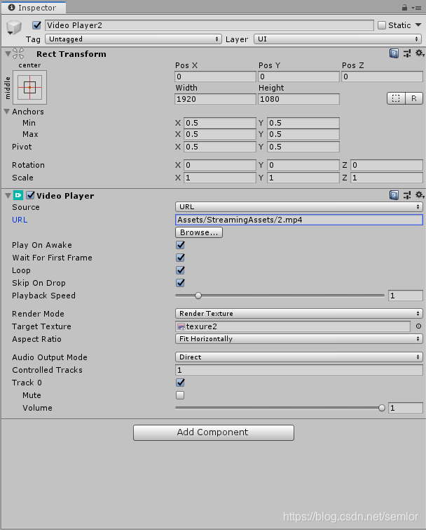 Unity Video Player Api Unity------使用VideoPlayer组件播放视频_unity 使用videoplayer播放视频-CSDN博客
