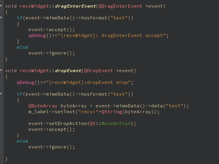 Qt 实现拖放内容 drag drop 【简单明了】_qt drag dropCSDN博客