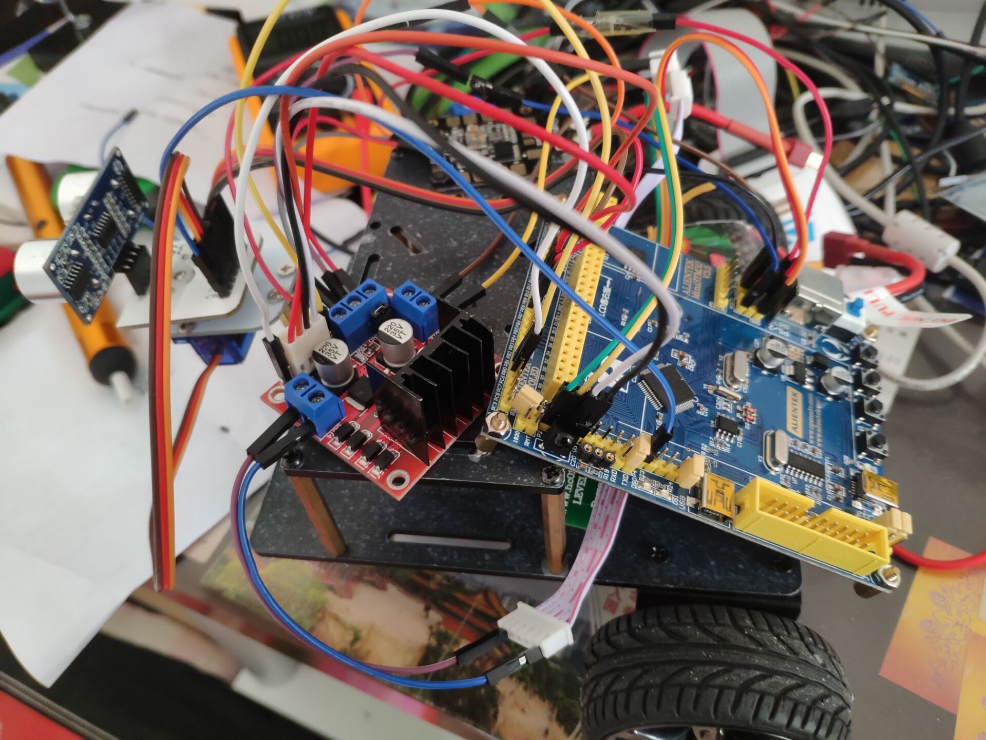 STM32F103RCT6 实验代码之舵机+超声波避障小车(一)杂谈+电机+L298Nljw的博客-
