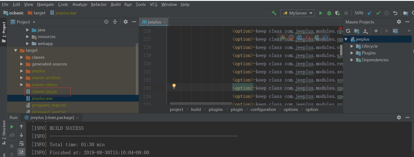 代码混淆：SpringMVC配置proguard_there were 2 classes in incorrectly named