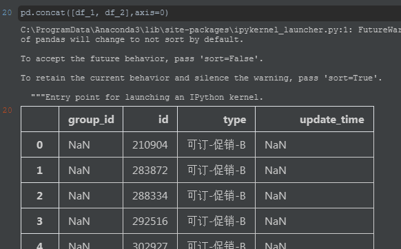 DataFrame系列3之Pandas.DataFrame操作表连接三种方式：merge, join, concat_使用concat函数将 ...