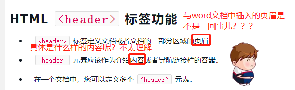 阿西河博客中对于header标签定义不是很理解