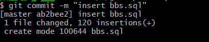 git commit -m "insert bbs.sql"